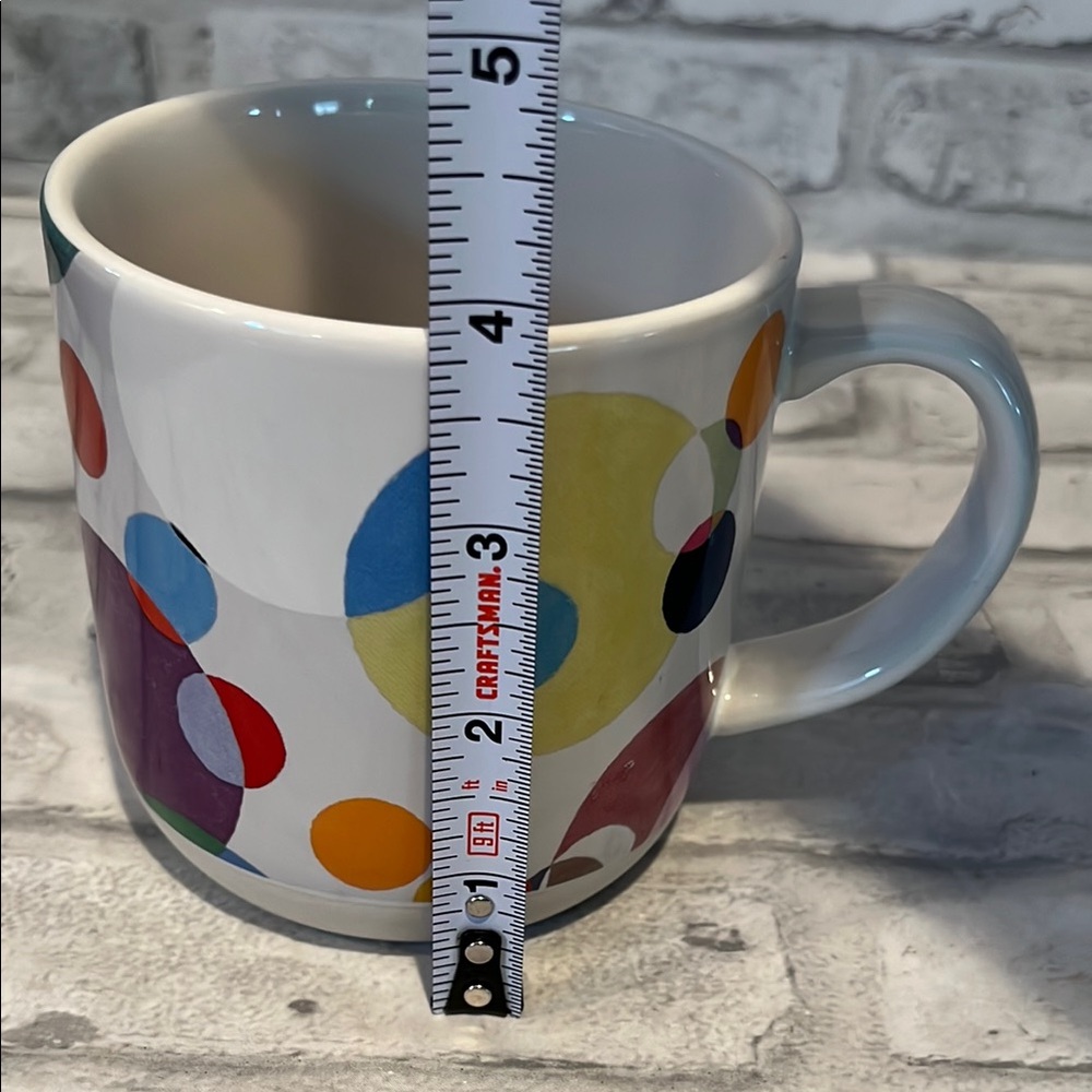 Artlifting susan demdaco circles of life 14 oz Colorful Polka Dot coffee Mug - Picture 6 of 7